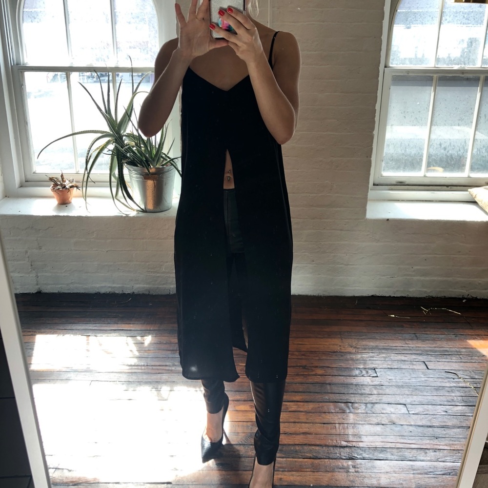 Long black top/ cover up- could be either!